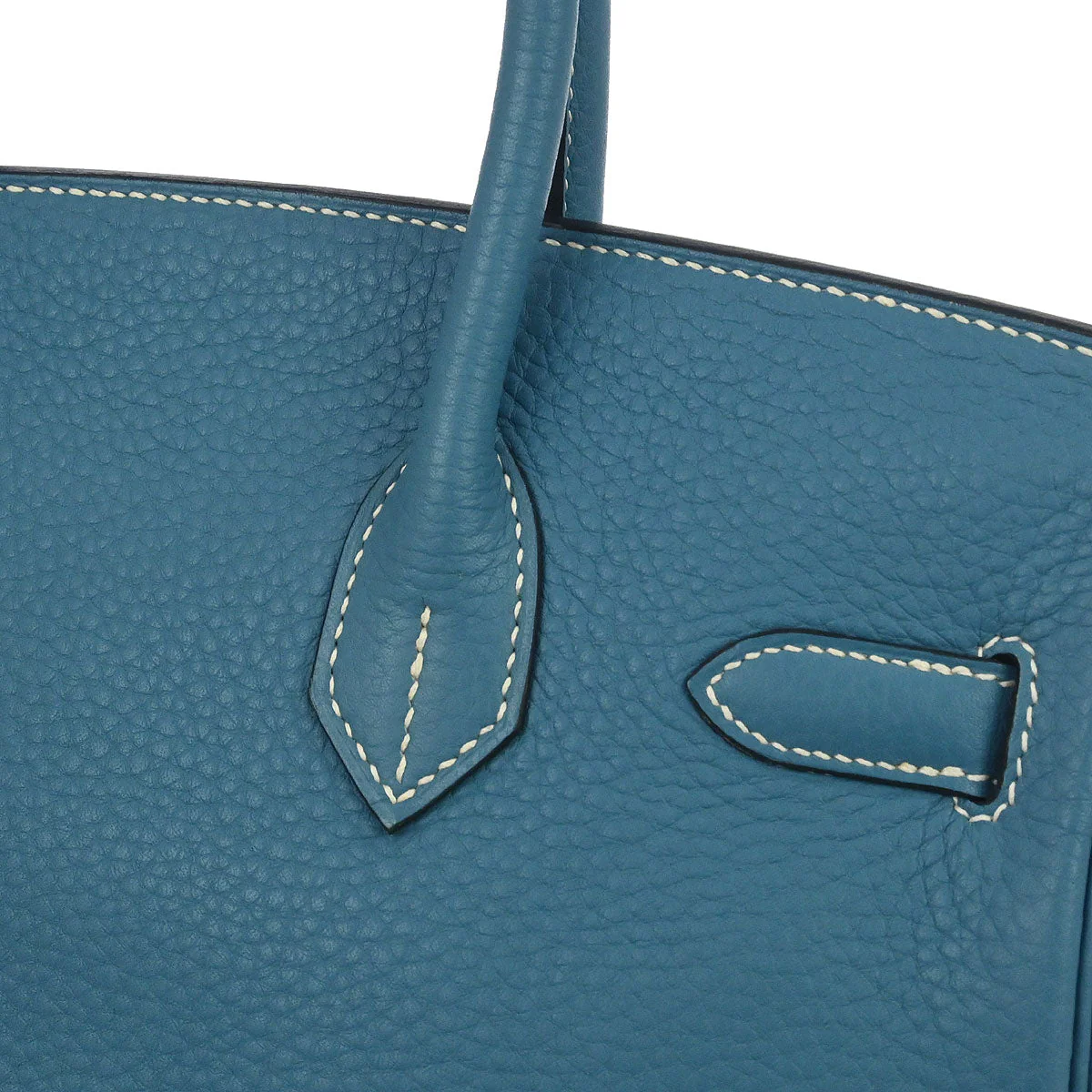 Hermes Blue Jean Taurillon Clemence Birkin 30 Handbag - Image 6