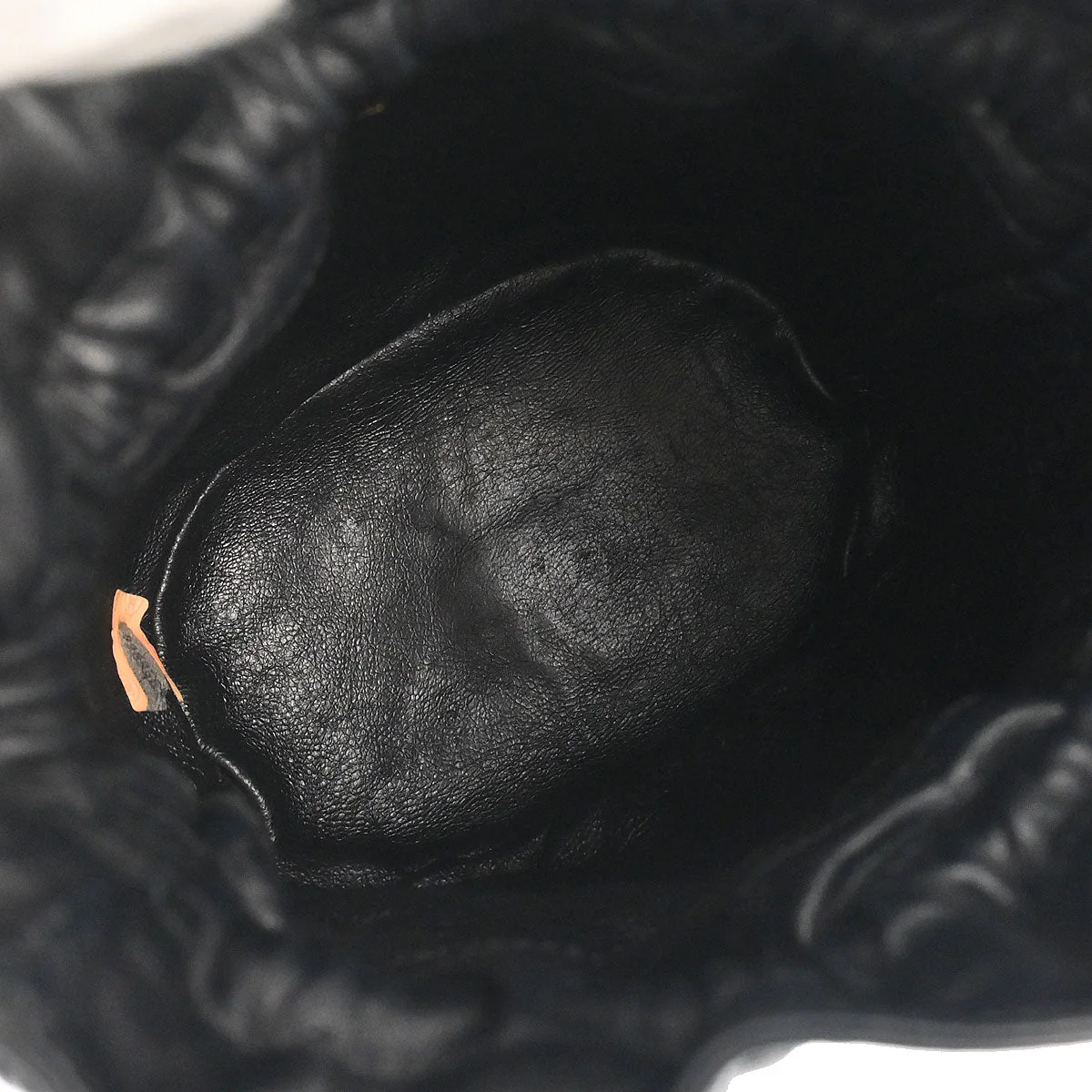 Chanel 1989-1991 Black Lambskin Bucket Tassel Drawstring Shoulder Bag - Image 8