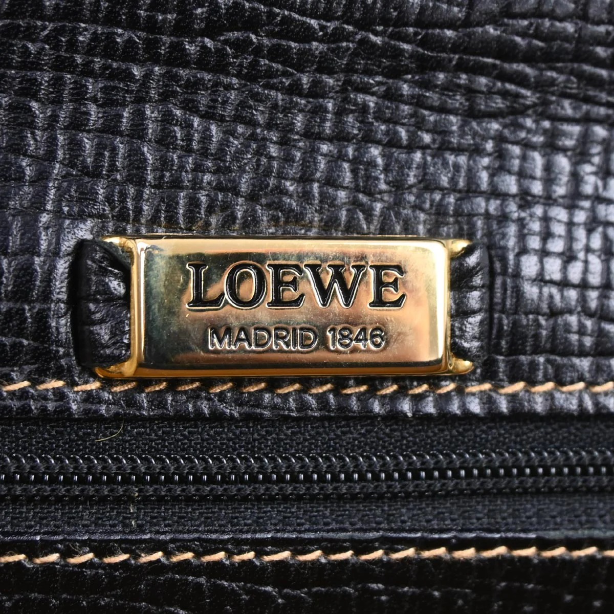 Loewe Black Leather 2way Shoulder Handbag - Image 10