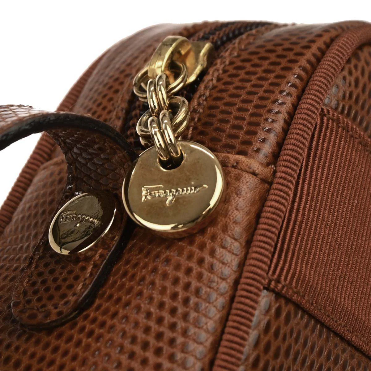 Salvatore Ferragamo Brown Vara Shoulder Bag - Image 8