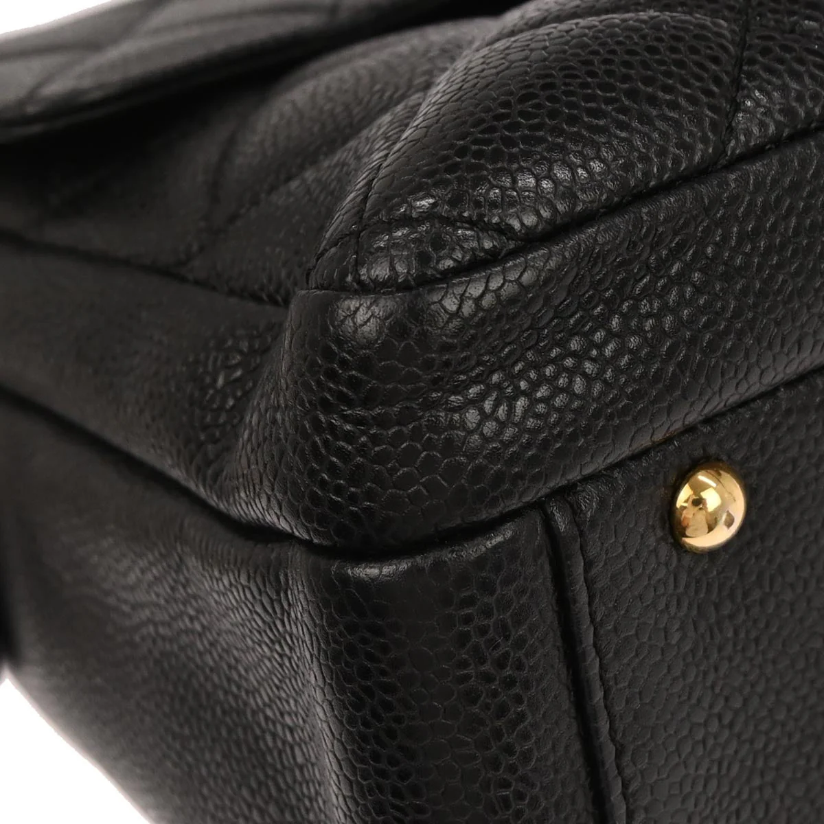 Chanel 2000-2002 Black Caviar Skin Handbag - Image 6
