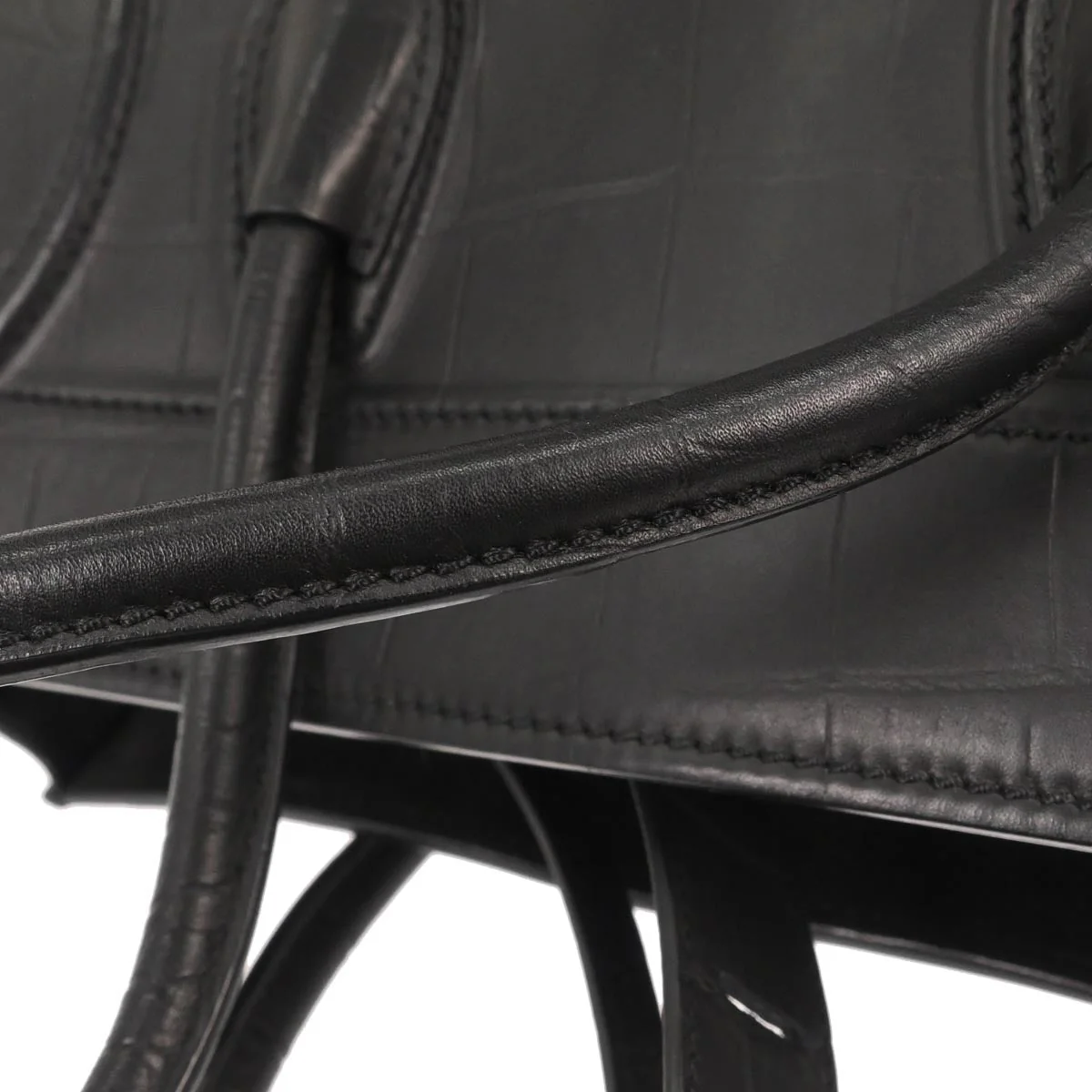 Celine Black Leather Phantom Luggage Tote Bag - Image 6