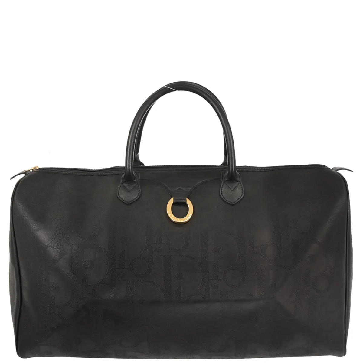 Christian Dior Black PVC Trotter Duffle Bag