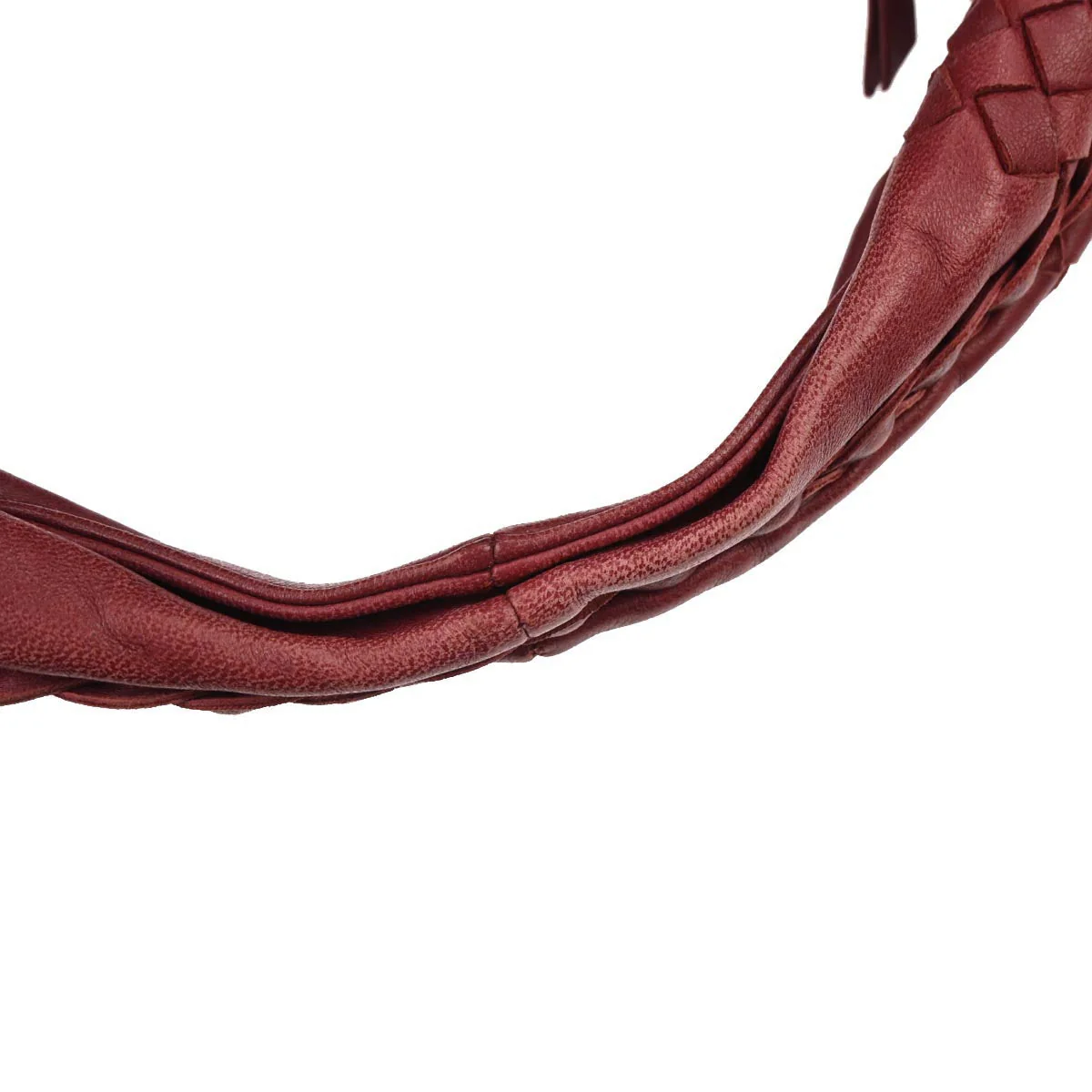 Bottega Veneta Red Lambskin Intrecciato Hobo Handbag - Image 3