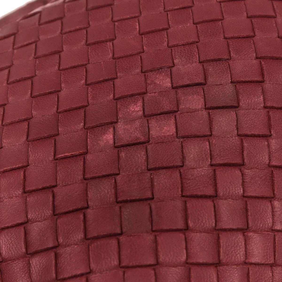 Bottega Veneta Red Lambskin Intrecciato Hobo Handbag - Image 5