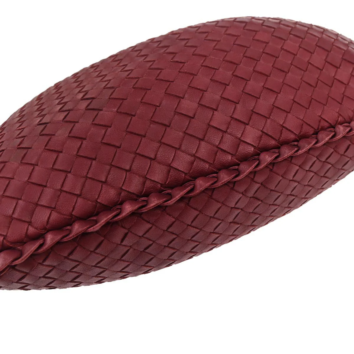Bottega Veneta Red Lambskin Intrecciato Hobo Handbag - Image 6