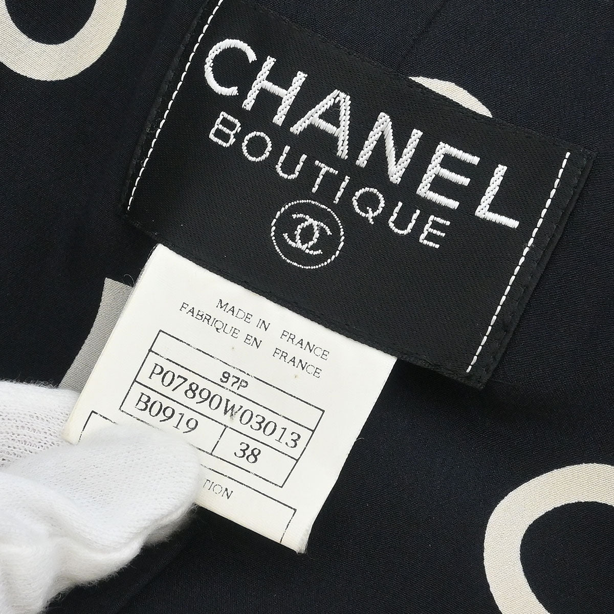 Chanel 1997 Double Breasted Jacket Black #38 - Image 10