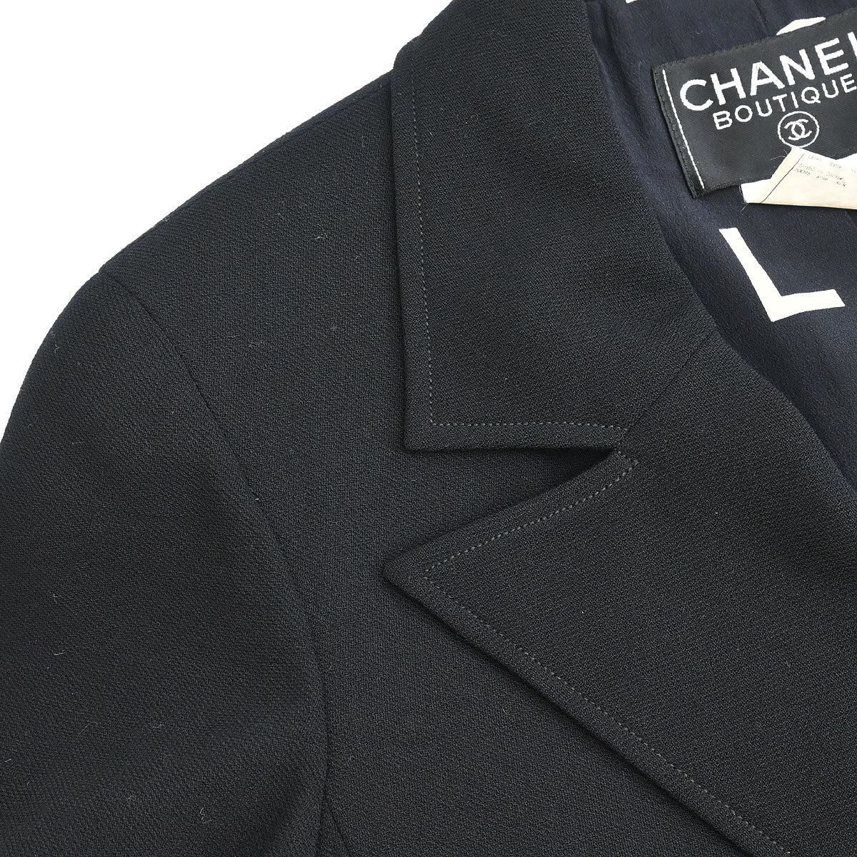 Chanel 1997 Double Breasted Jacket Black #38 - Image 3