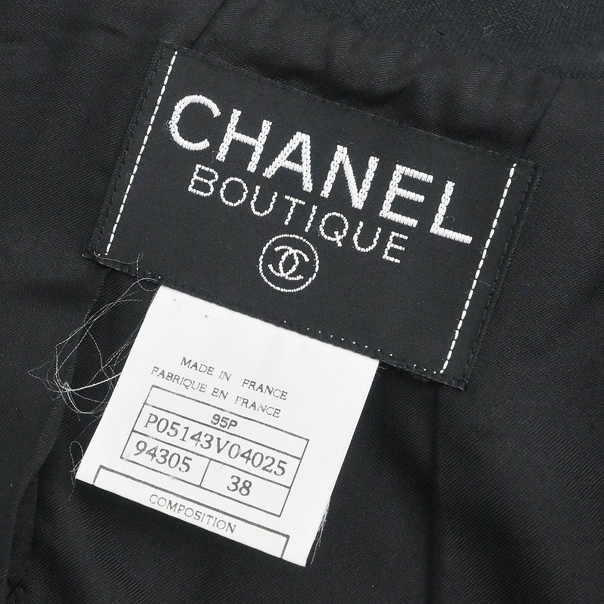 Chanel 1995 Open Front Jacket Black #38 - Image 10