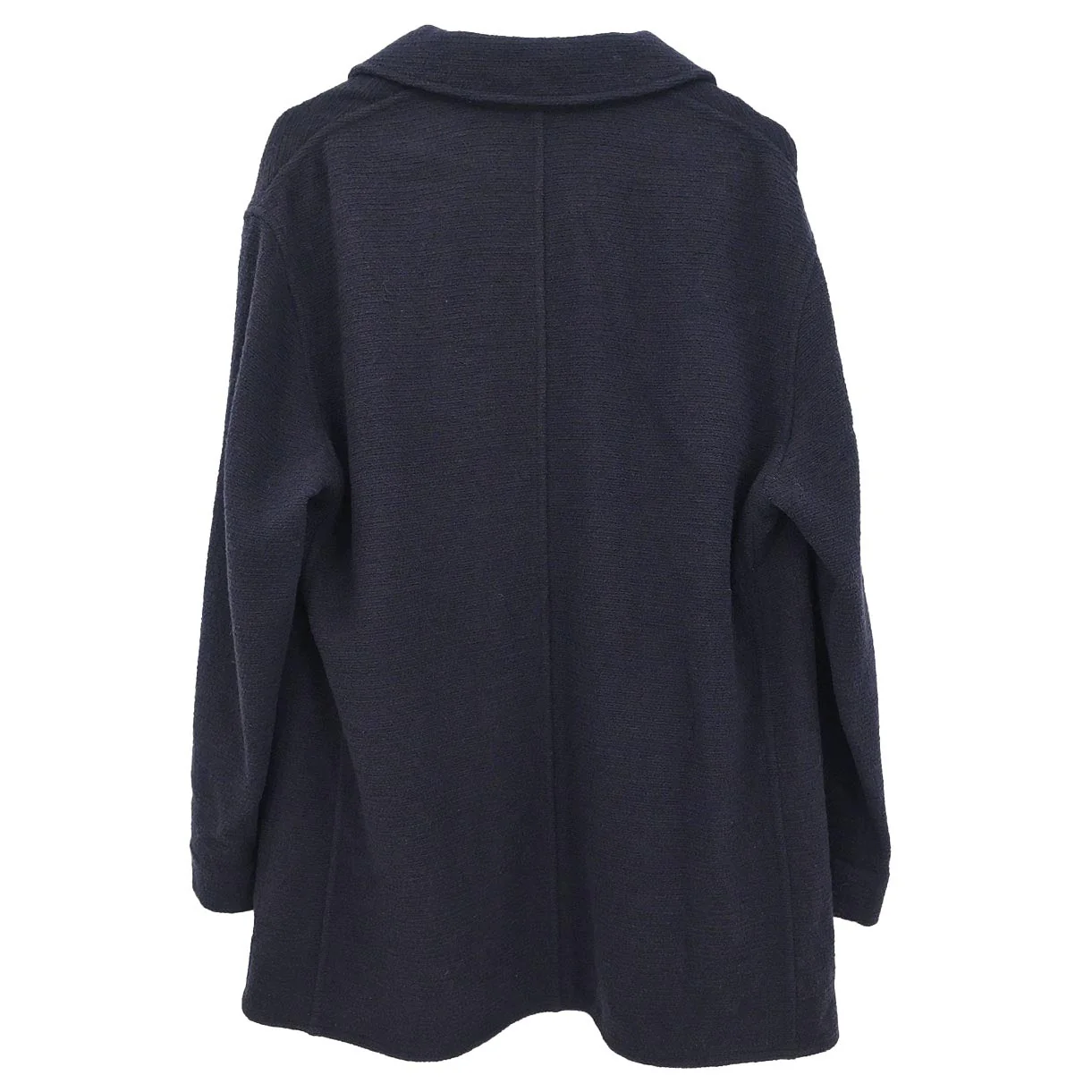 Chanel 1995 Single Breasted Jacket Dark Navy #38 - Image 2