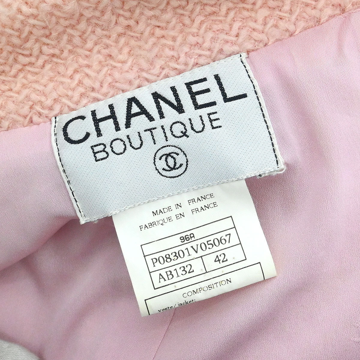Chanel 1996 Single Breasted Jacket Pink #42 - Image 10