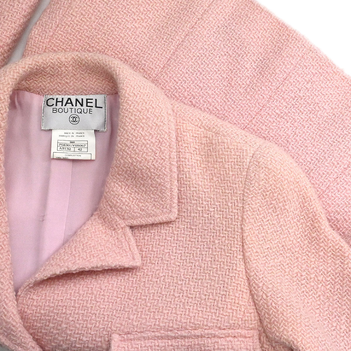 Chanel 1996 Single Breasted Jacket Pink #42 - Image 5