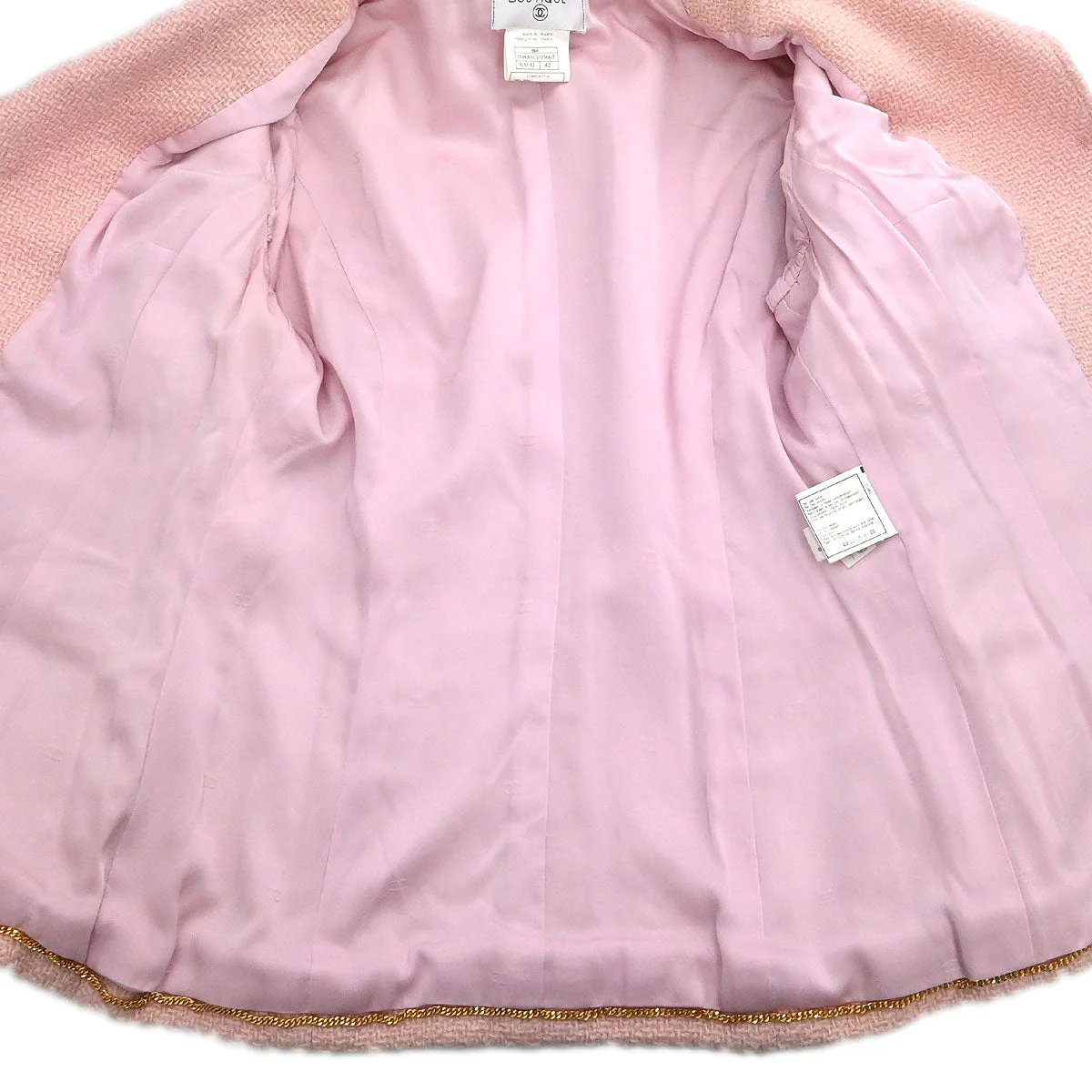 Chanel 1996 Single Breasted Jacket Pink #42 - Image 7
