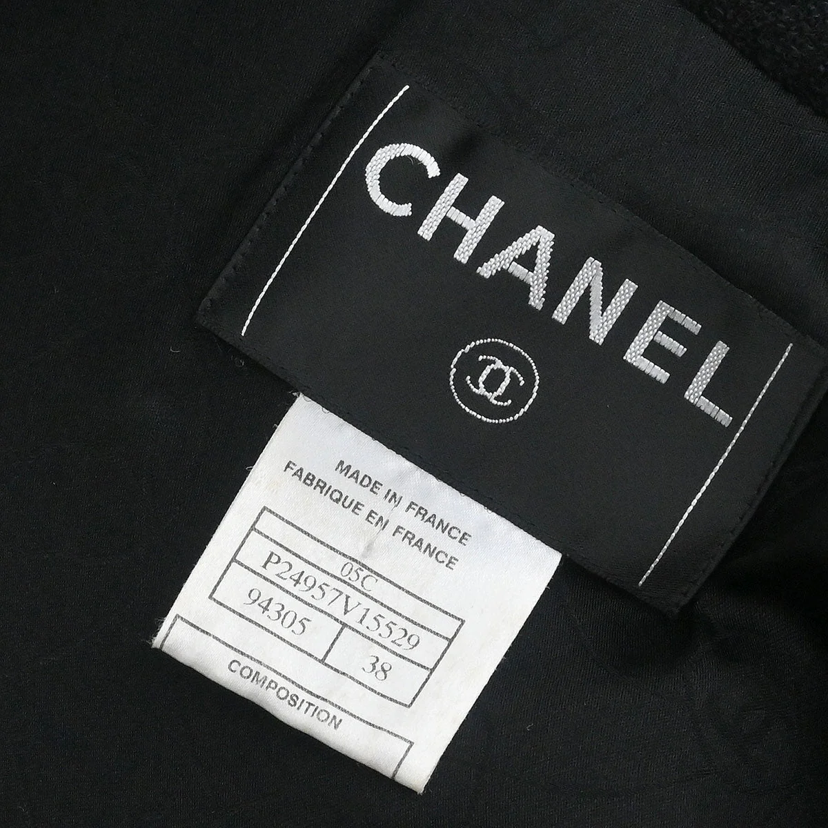 Chanel 2005 Emblem Double Breasted Jacket Black #38 - Image 10