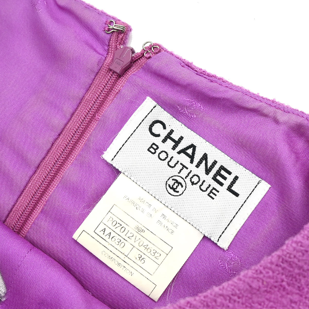 Chanel 1996 Setup Suit Jacket Sleeveless Dress Purple #36 - Image 12