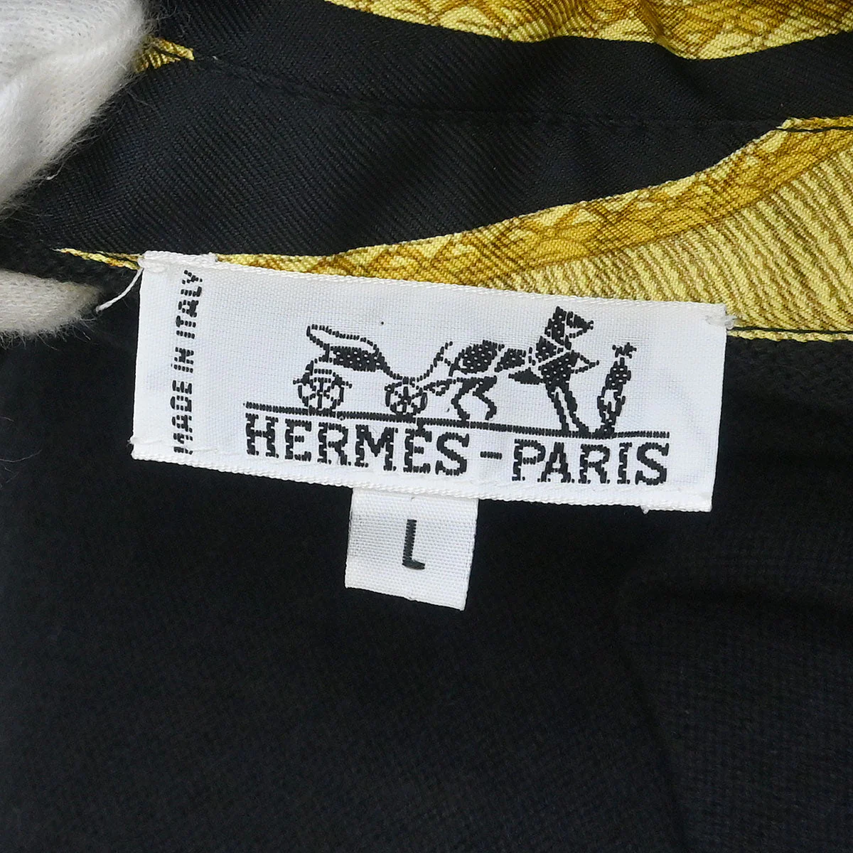 Hermes 1980s Poste et Cavalerie Twillaines Polo Shirt #L - Image 9