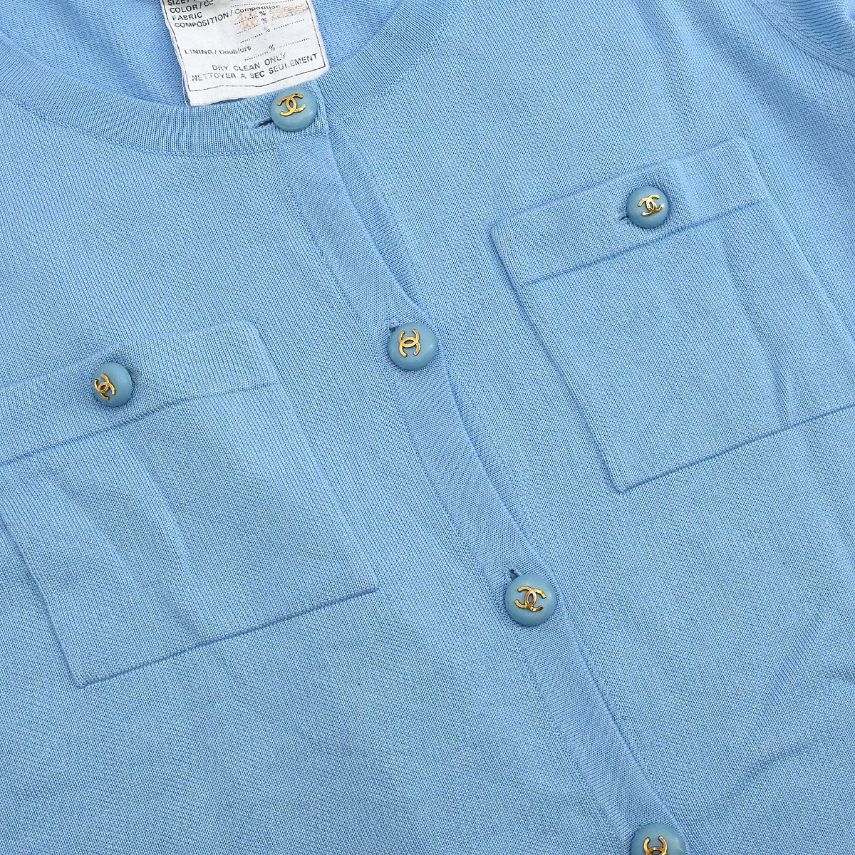 Chanel 1993 Cardigan Light Blue #38 - Image 4