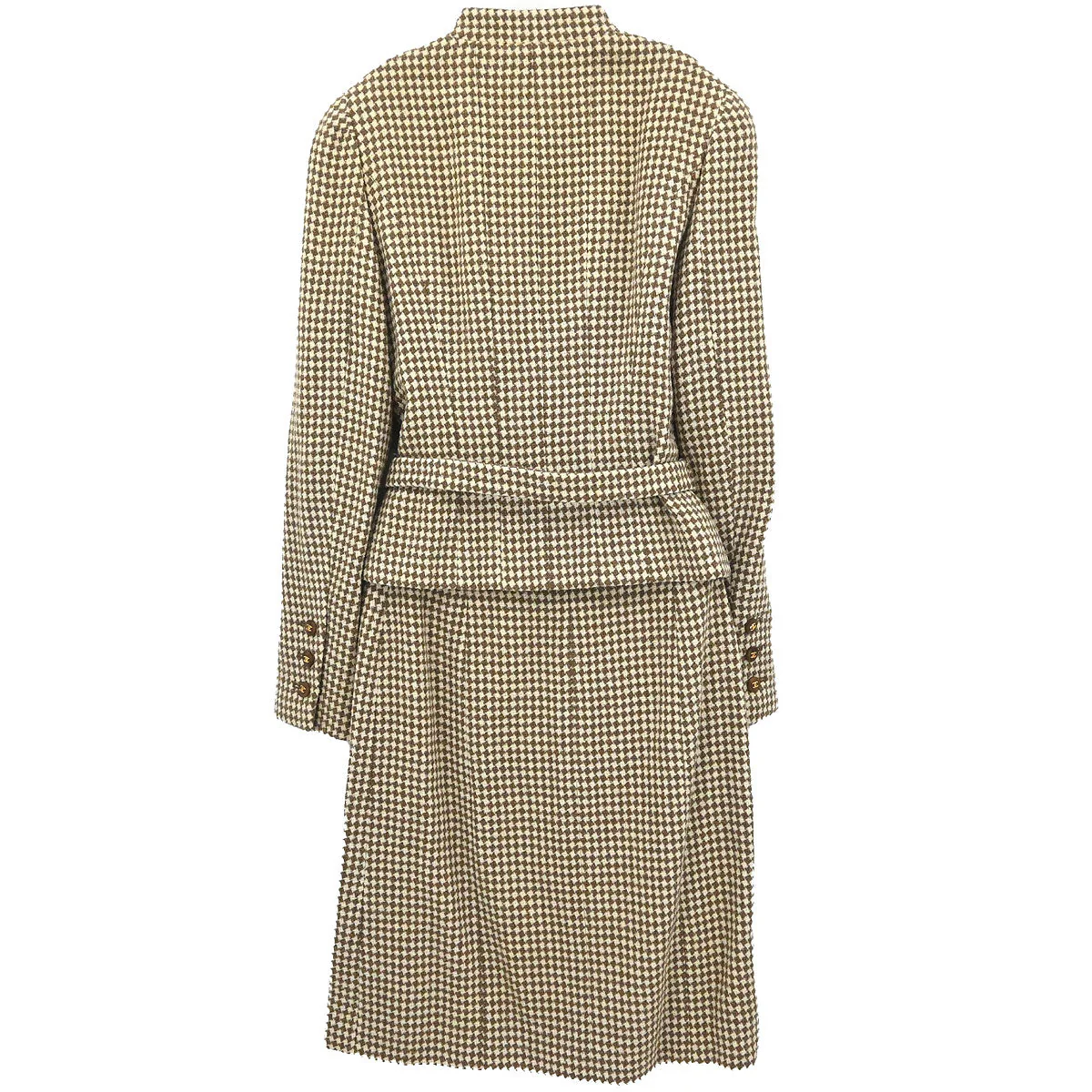 Chanel 1996 Setup Suit Jacket Skirt Brown #38 - Image 2