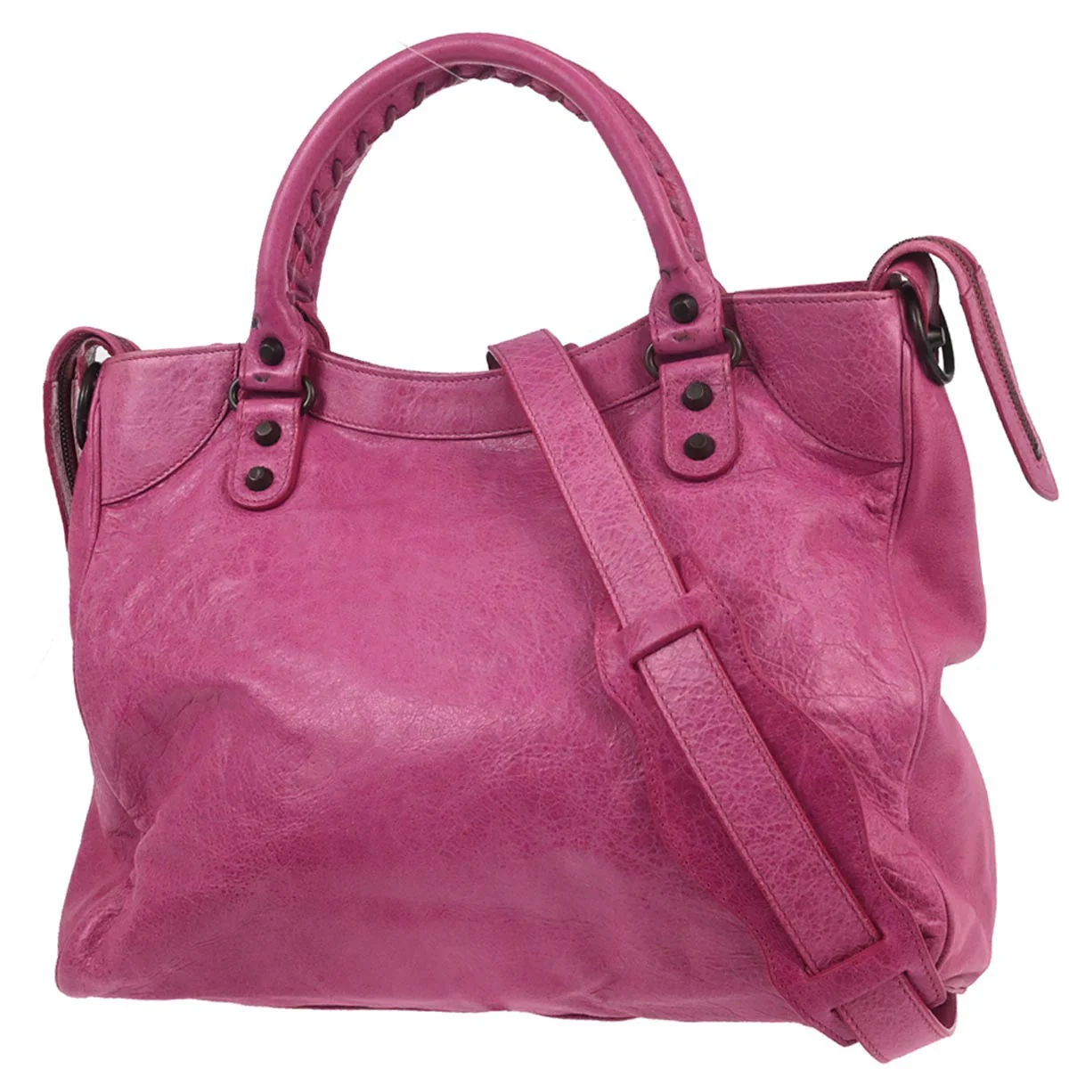Balenciaga Pink Classic Velo 2way Shoulder Handbag - Image 2