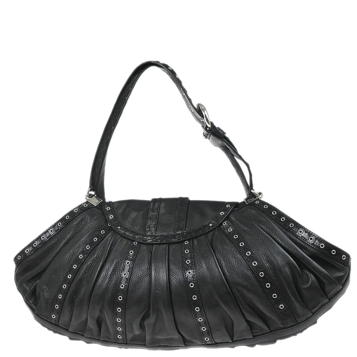 Christian Dior * Black Lizard Savane Chic Handbag - Image 2