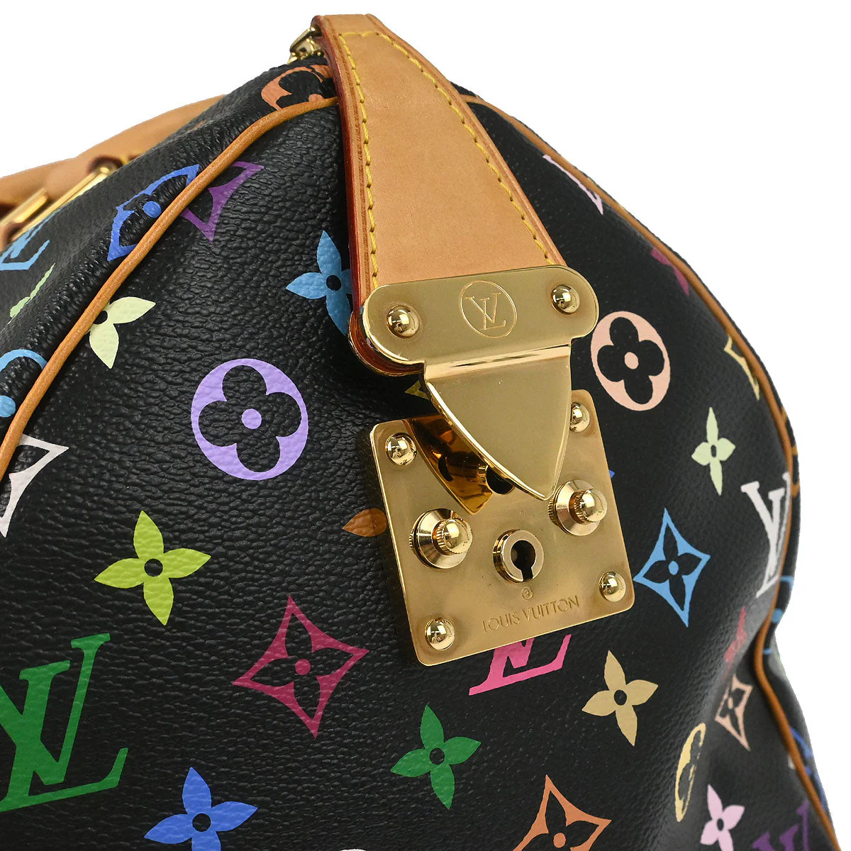 Louis Vuitton 2013 Black Monogram Multicolor Speedy 40 Handbag M93217 - Image 4
