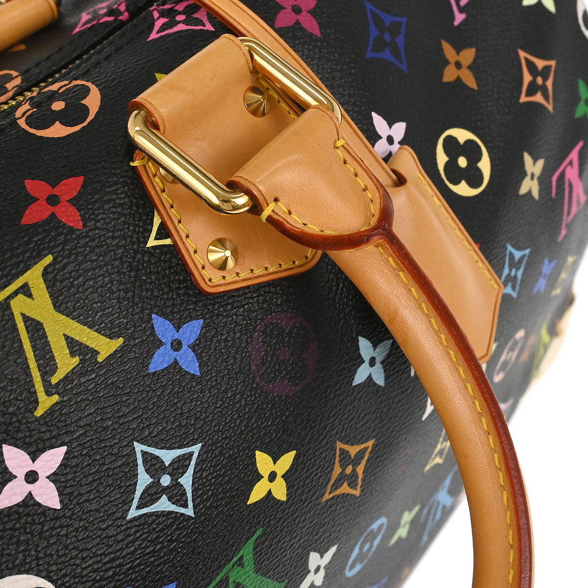 Louis Vuitton 2013 Black Monogram Multicolor Speedy 40 Handbag M93217 - Image 7