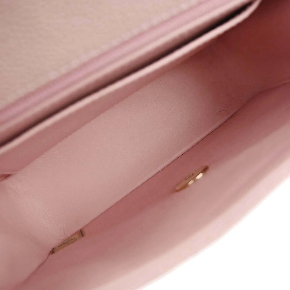 Chanel Pink Caviar Skin Mini Classic Square Flap Bag 17 - Image 6