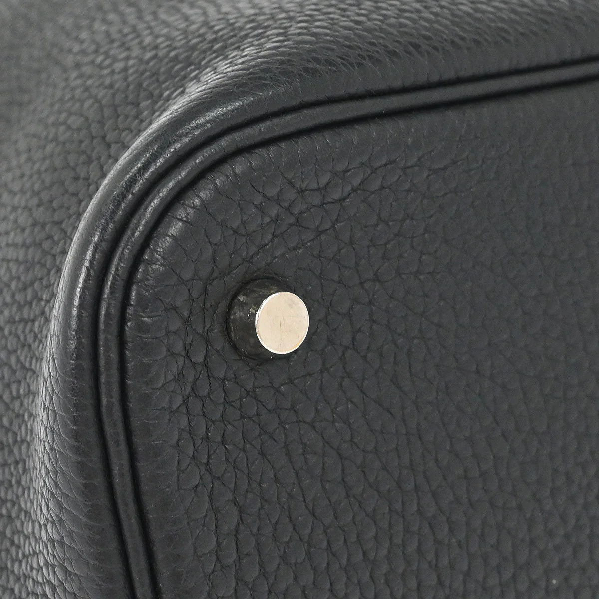 Hermes Black Taurillon Clemence Picotin 22 MM Handbag - Image 4