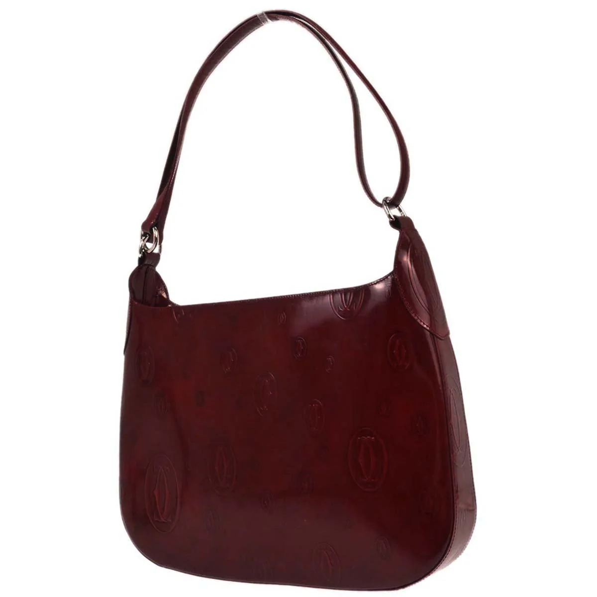 Cartier Bordeaux Patent Leather Happy Birthday Shoulder Bag - Image 2