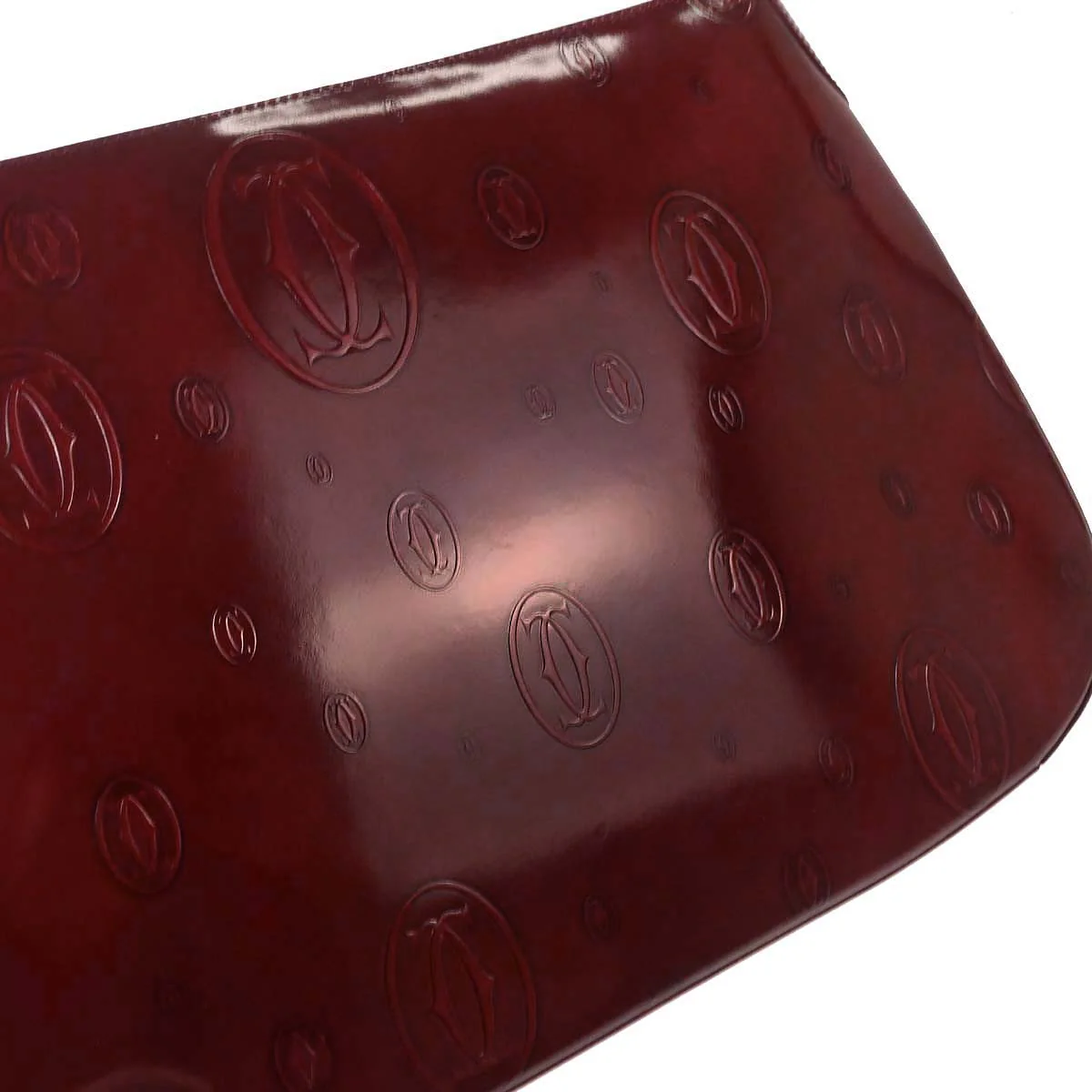 Cartier Bordeaux Patent Leather Happy Birthday Shoulder Bag - Image 4