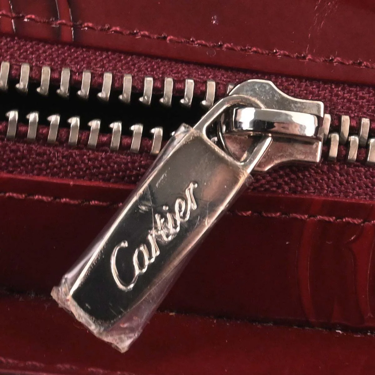 Cartier Bordeaux Patent Leather Happy Birthday Shoulder Bag - Image 9