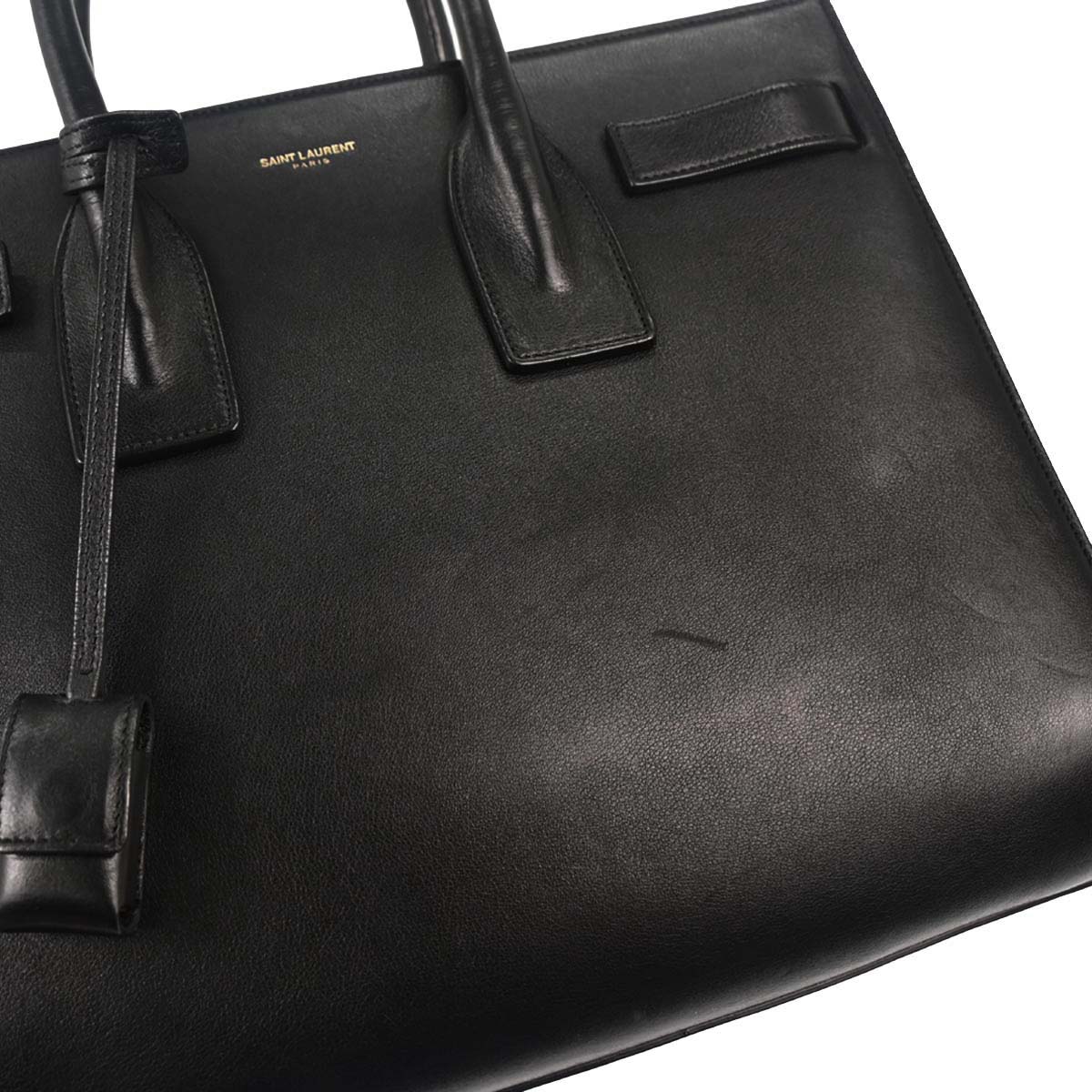 Saint Laurent Black Calfskin Sac de Jour 2way Shoulder Handbag - Image 6