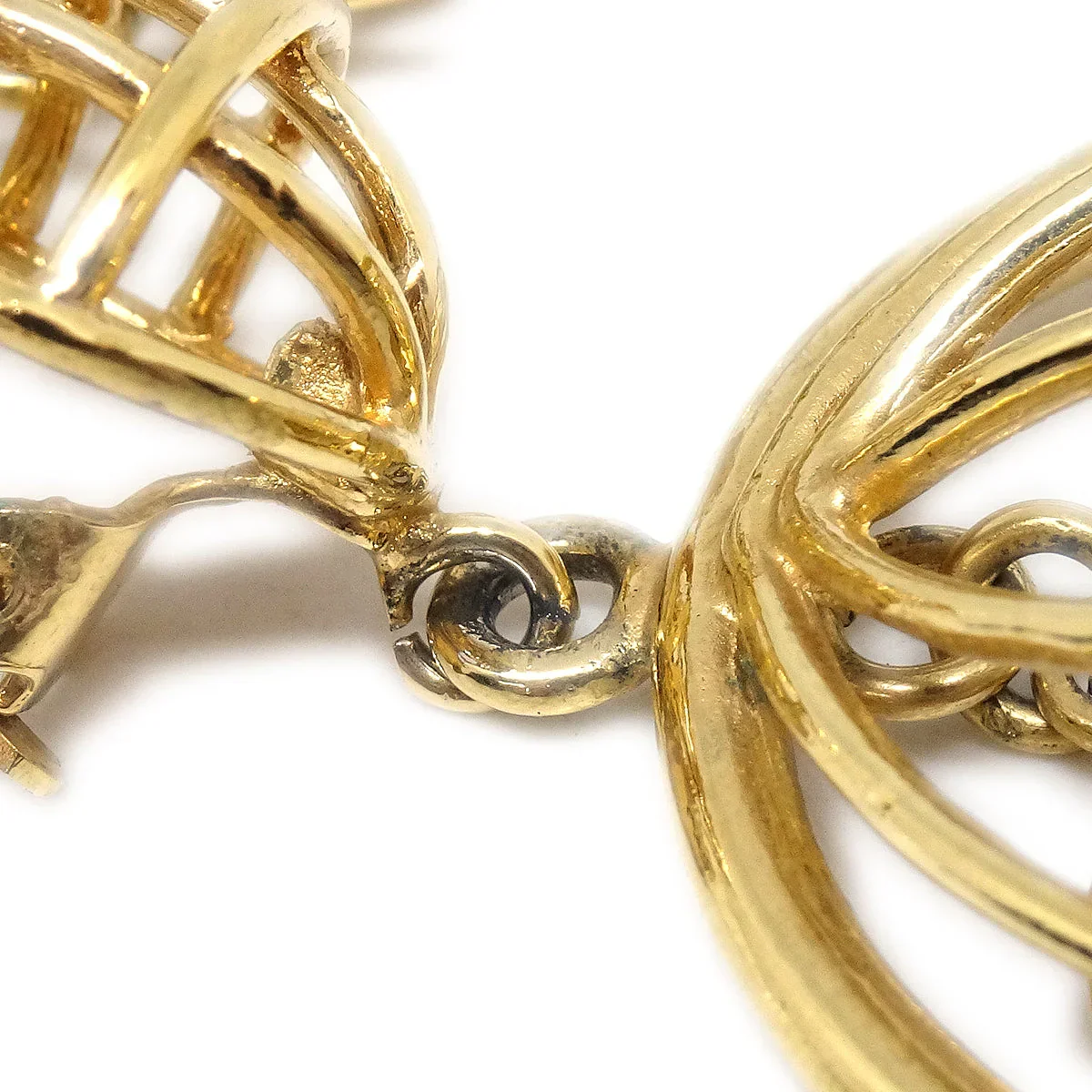 Chanel Birdcage Dangle Earrings Clip-On Gold - Image 4