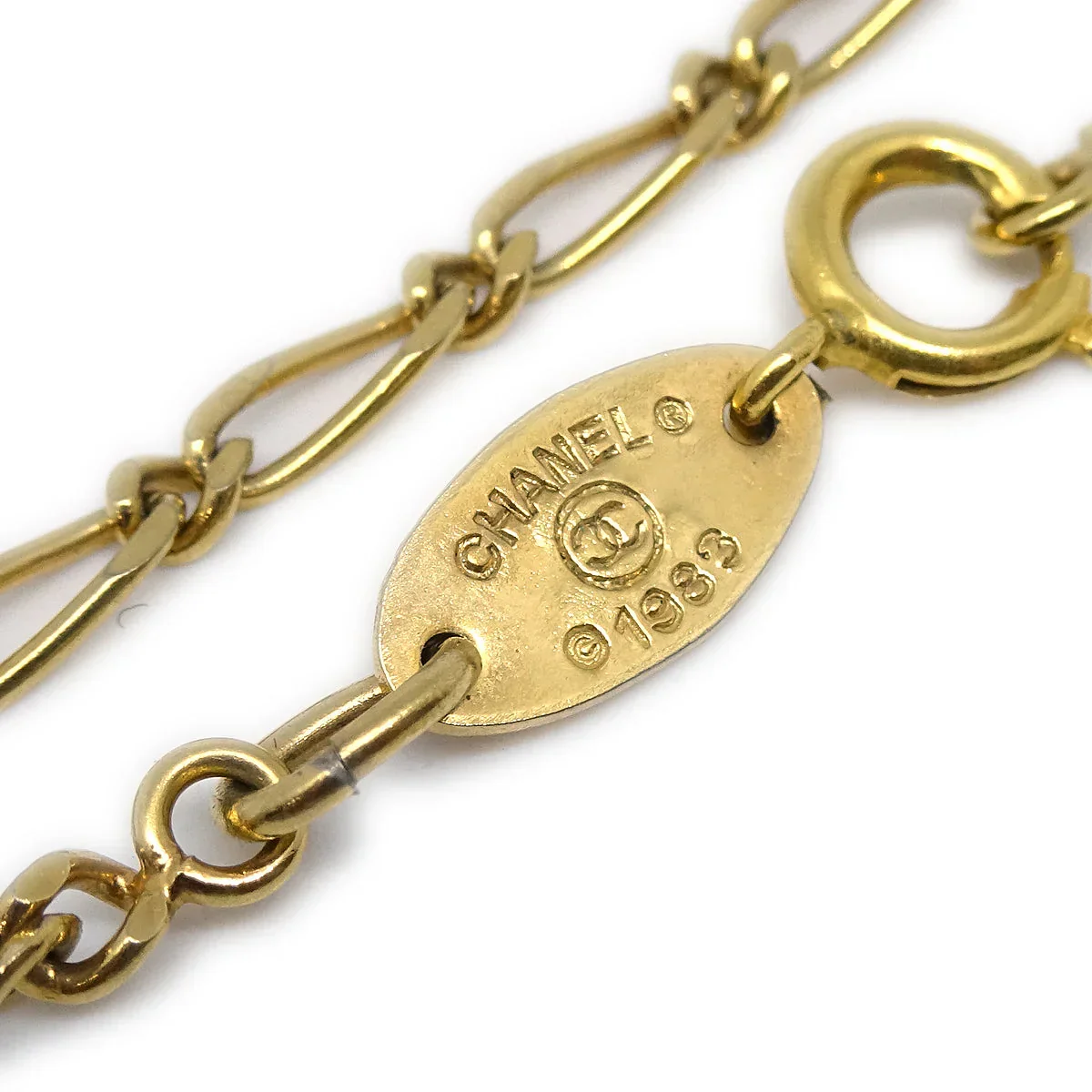 Chanel Medallion Gold Chain Pendant Necklace 1983 - Image 5
