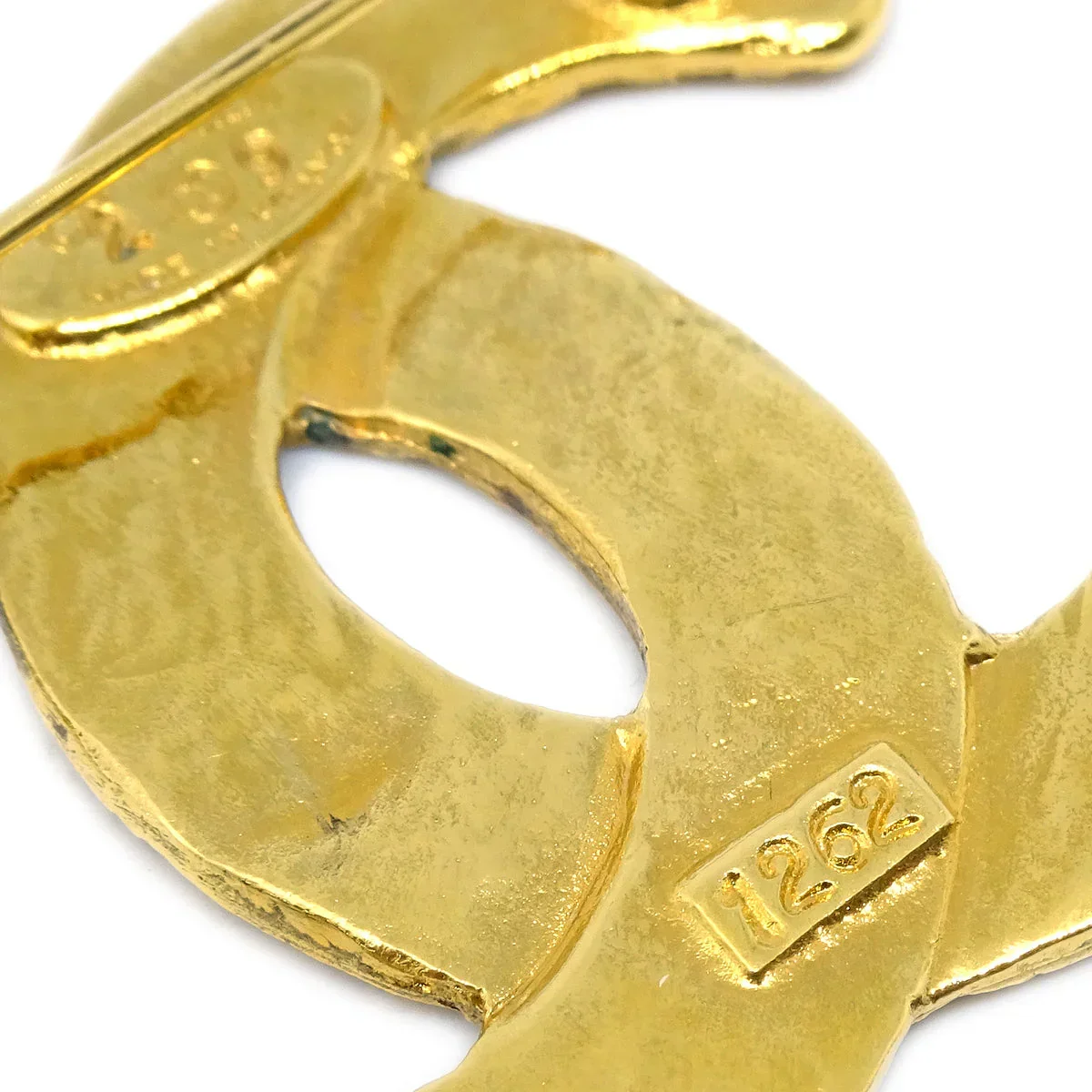 Chanel CC Quilted Brooch Pin Gold 1262/29 - Image 3