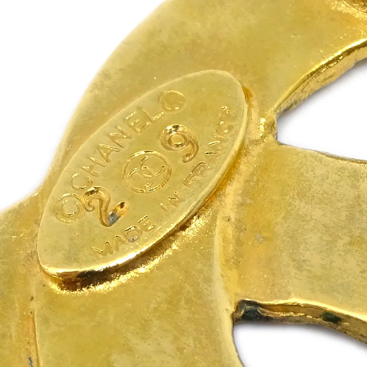 Chanel CC Quilted Brooch Pin Gold 1262/29 - Image 4