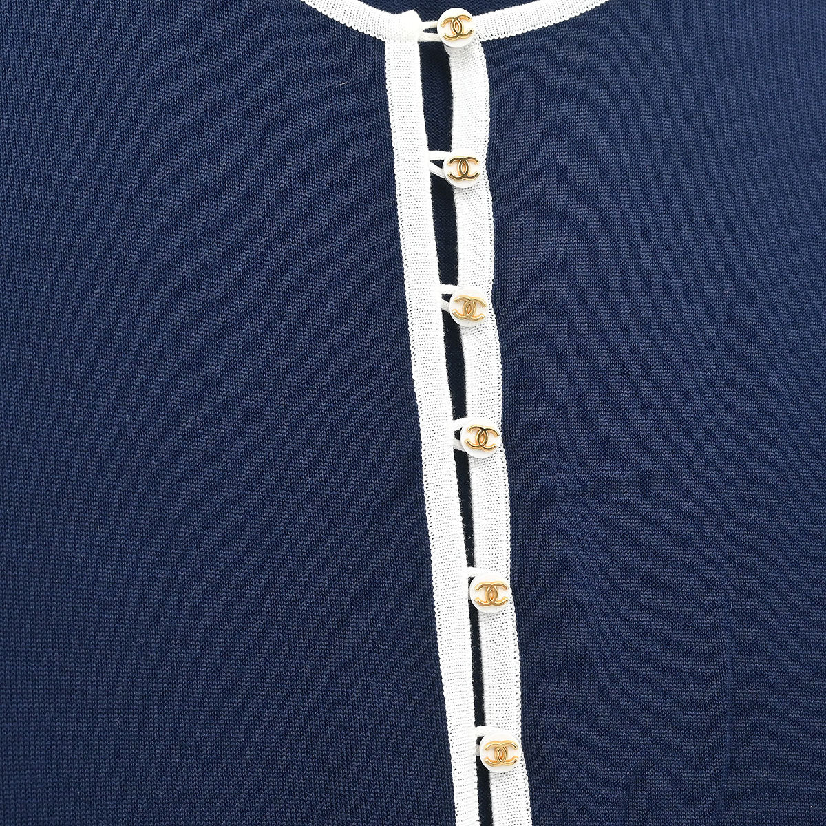 Chanel 1996 Sleeveless Top Navy #40 - Image 4