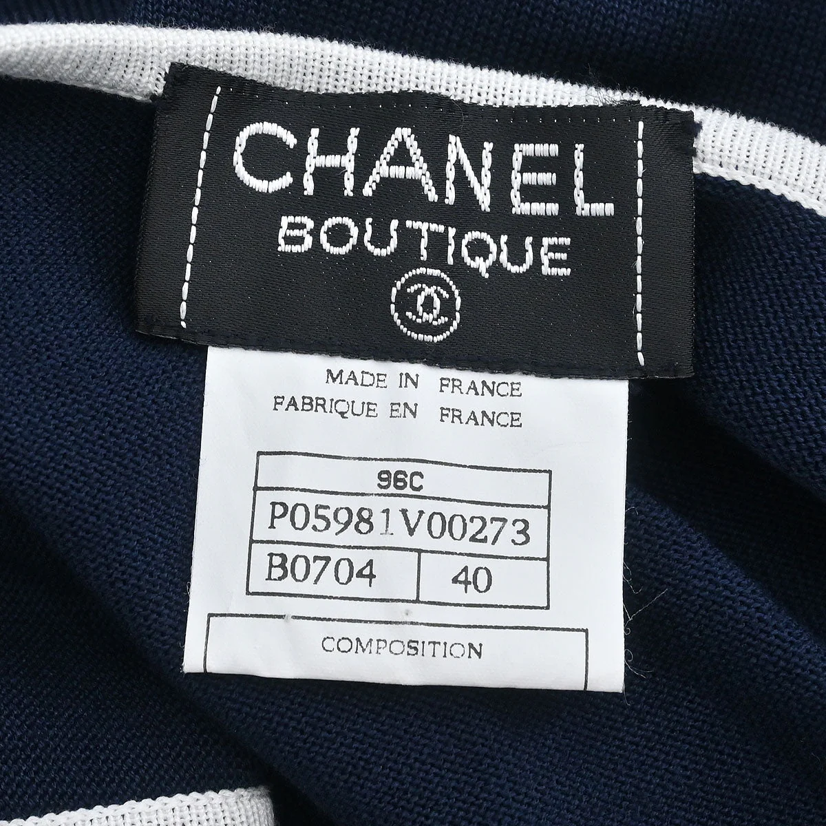 Chanel 1996 Sleeveless Top Navy #40 - Image 9