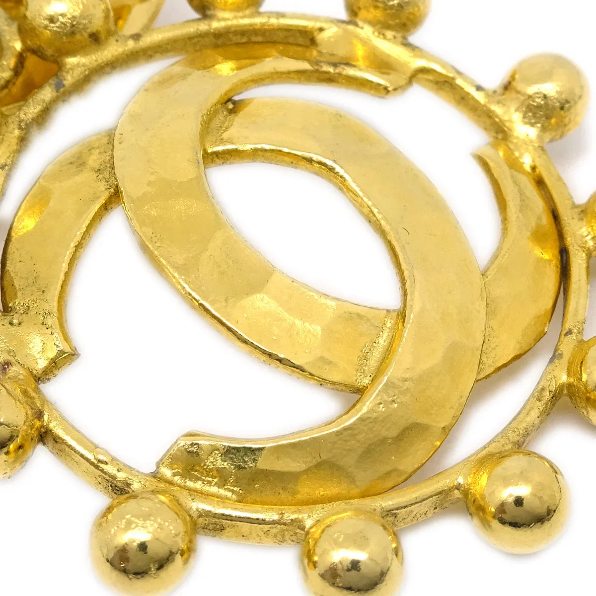 Chanel Gold Dangle Earrings Clip-On 25 - Image 2