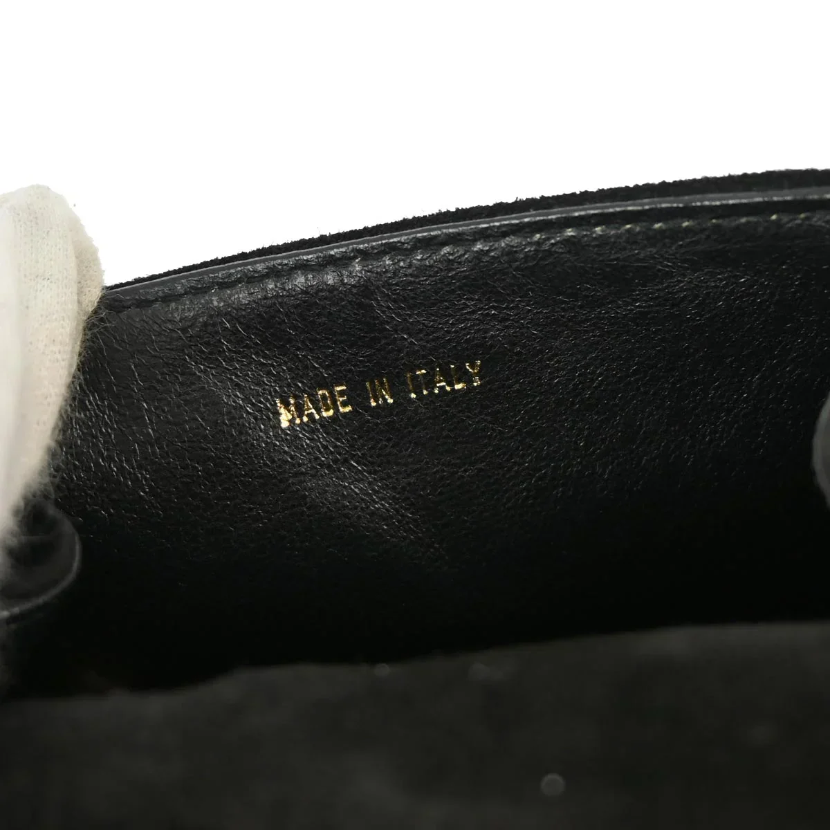 Chanel 1996-1997 Black Suede Handbag - Image 9