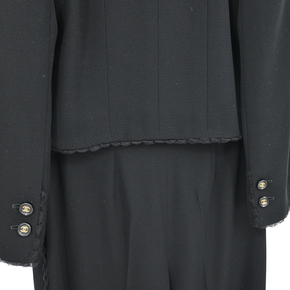 Chanel 1995 Setup Jacket Pants Black #38 - Image 3