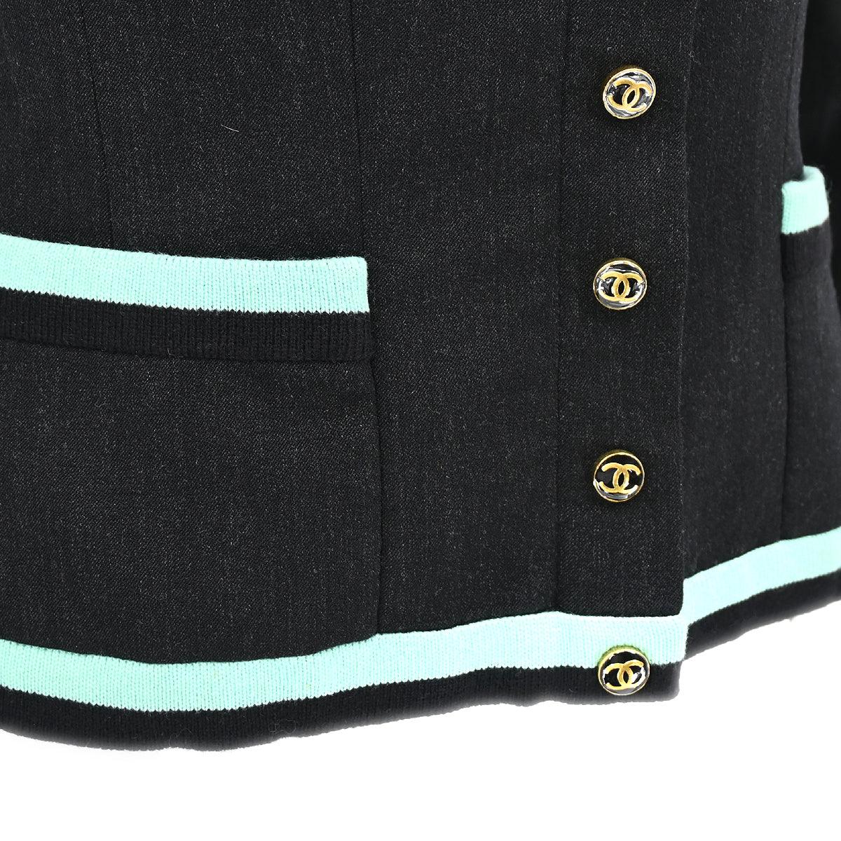 Chanel 1994 Single Breasted Jacket Black 94A #42 - Image 4