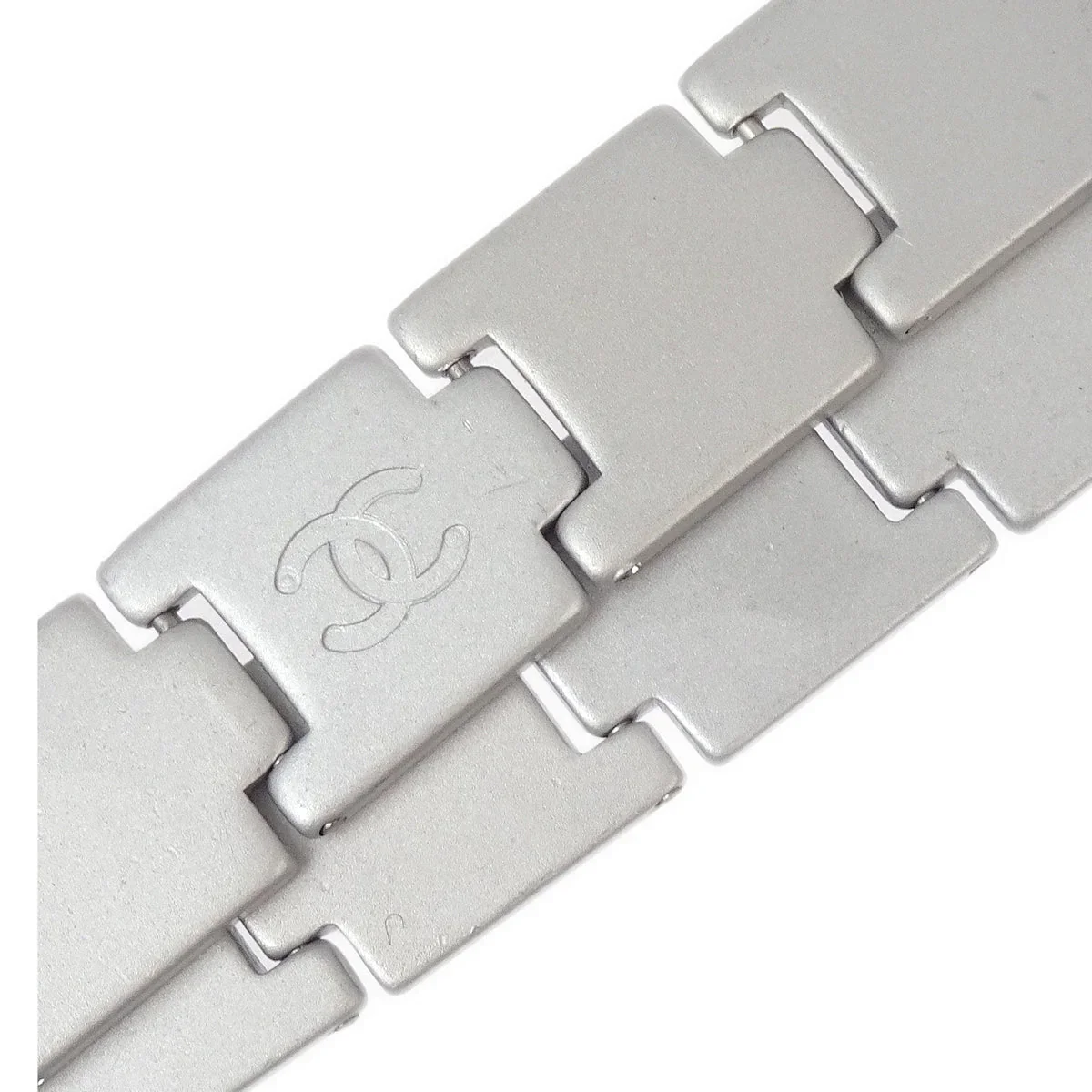 Chanel CC Silver Chain Belt 99P Small Good - Image 3