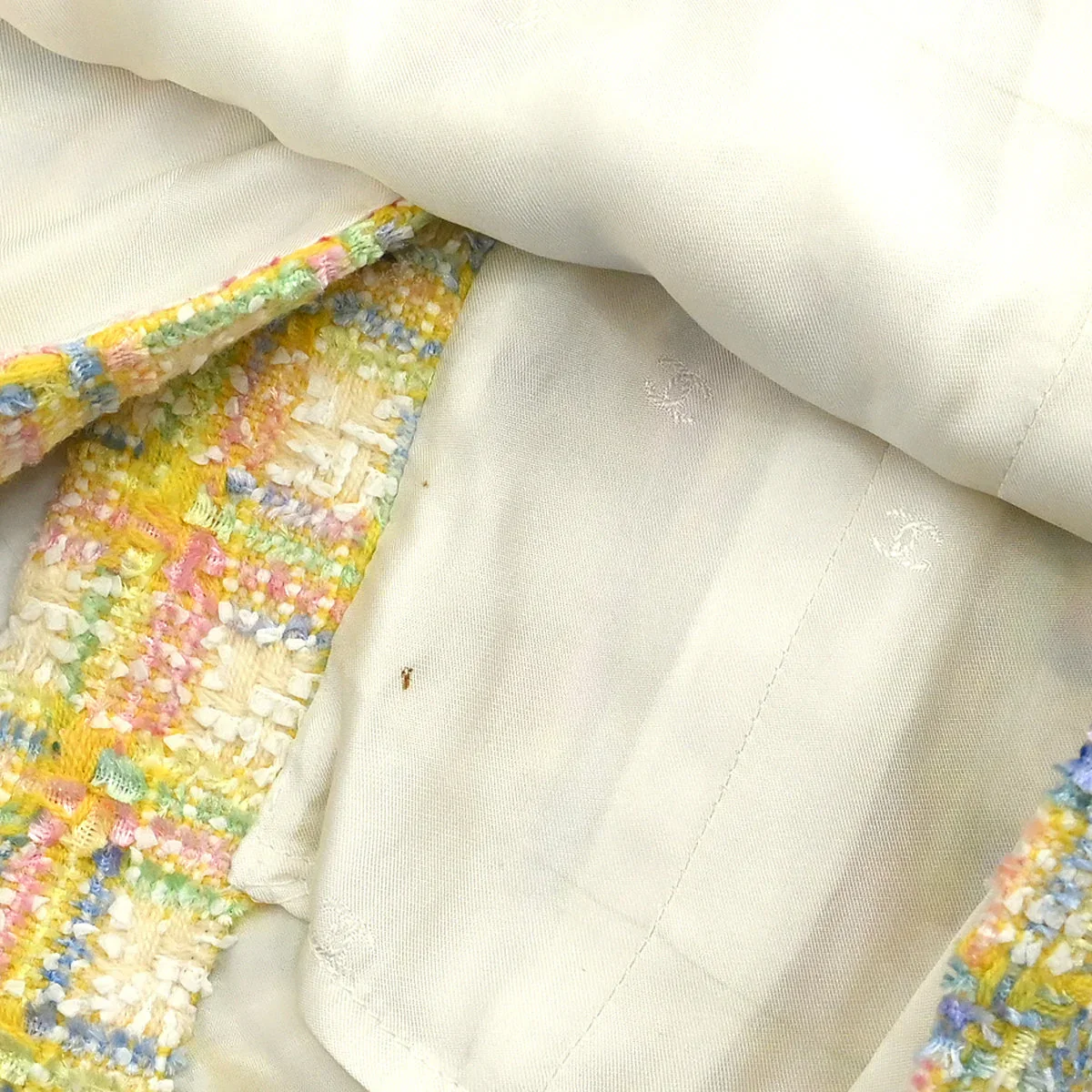 Chanel 1996 Setup Suit Jacket Skirt Yellow #40 - Image 7