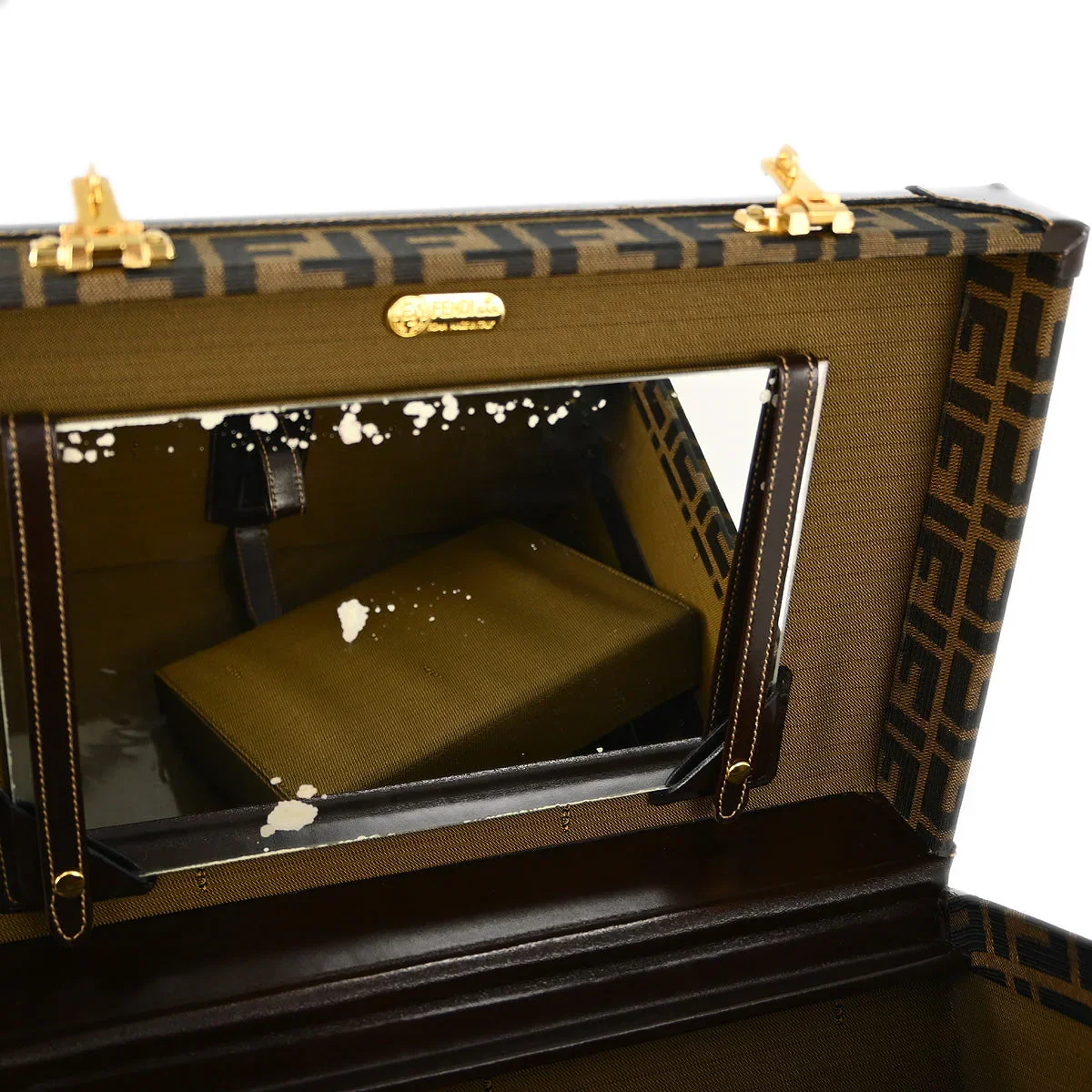 Fendi Brown Zucca Makeup Cosmetic Handbag Box - Image 10