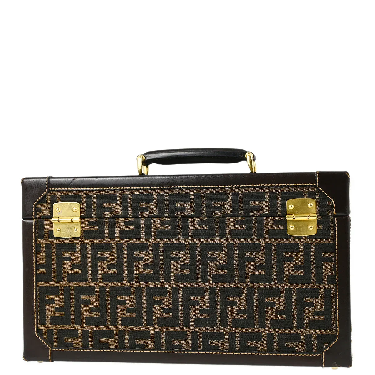 Fendi Brown Zucca Makeup Cosmetic Handbag Box - Image 2
