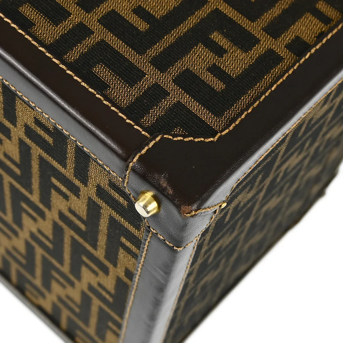 Fendi Brown Zucca Makeup Cosmetic Handbag Box - Image 3