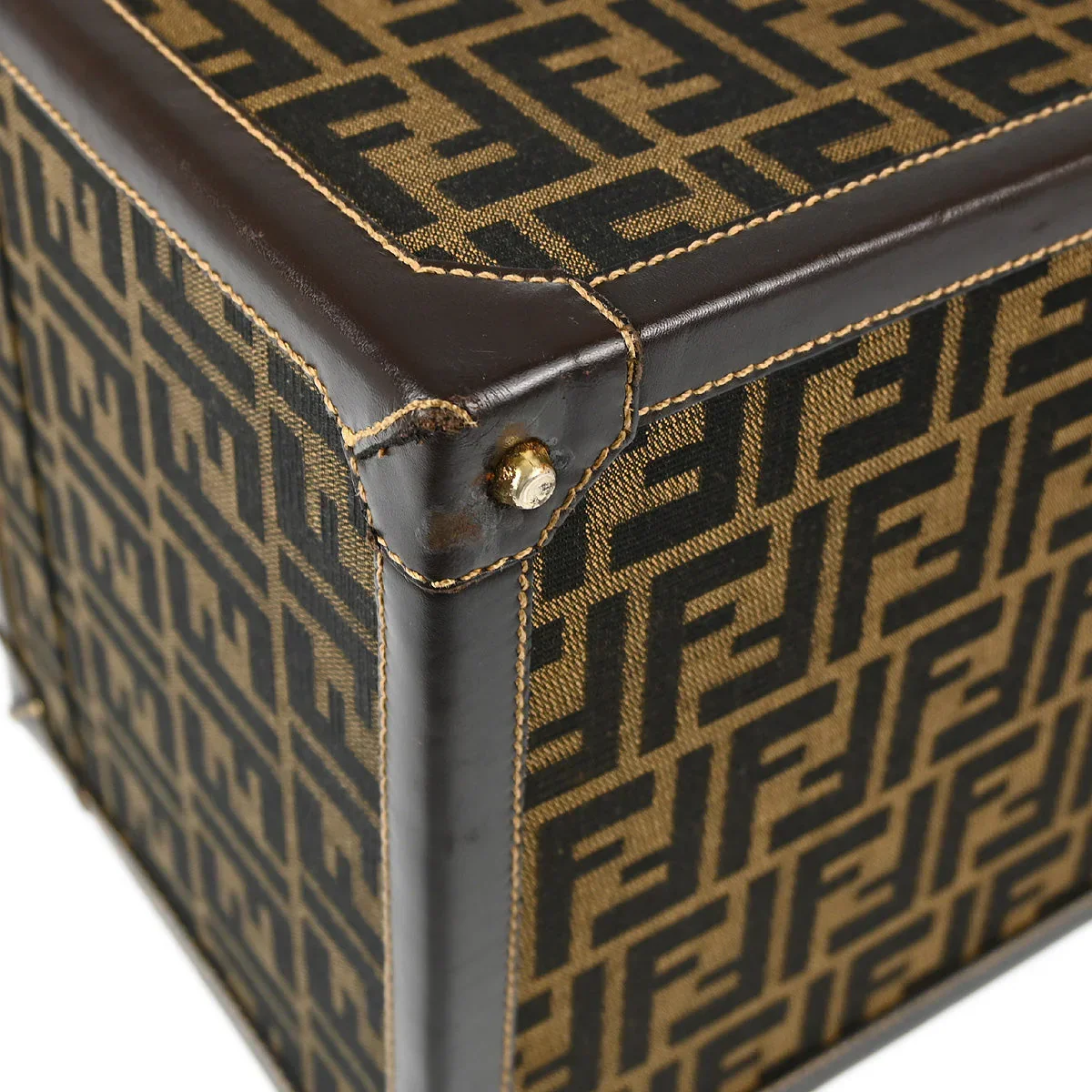 Fendi Brown Zucca Makeup Cosmetic Handbag Box - Image 4