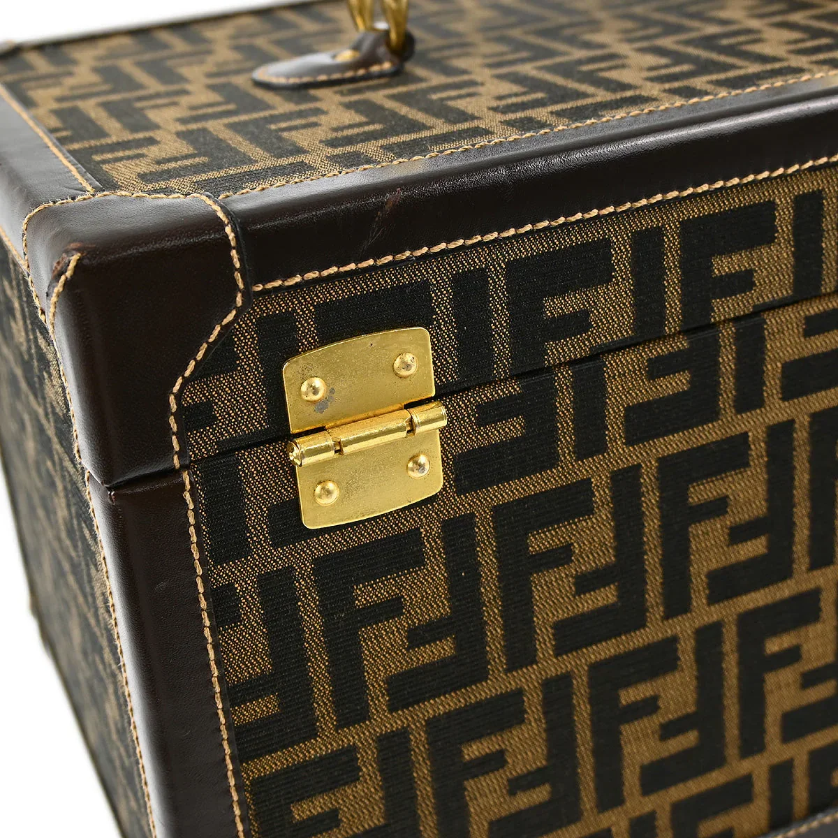 Fendi Brown Zucca Makeup Cosmetic Handbag Box - Image 5