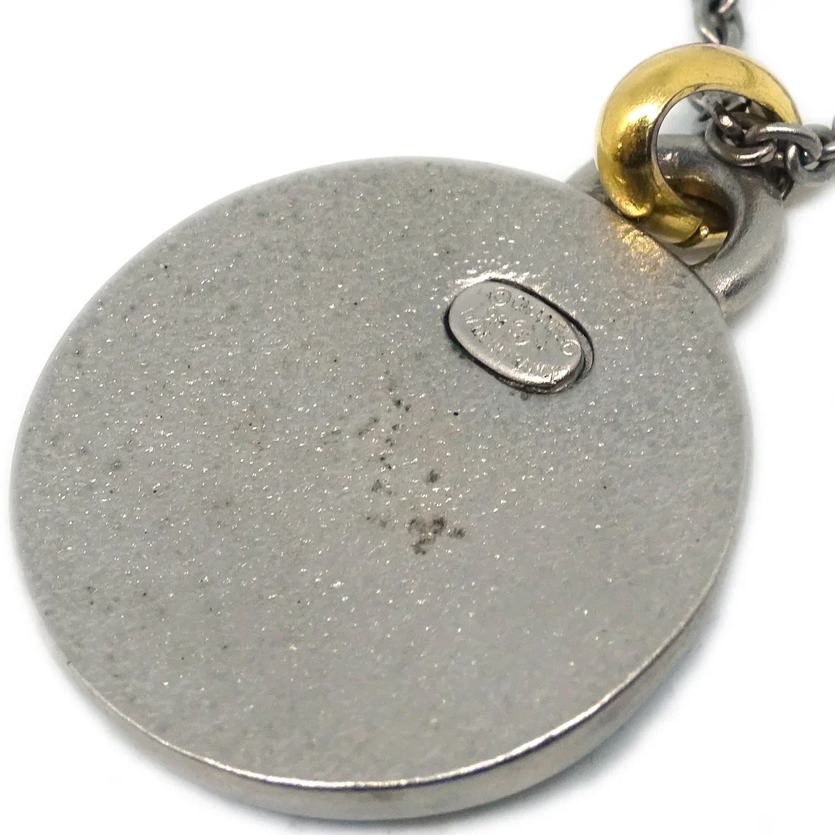Chanel Medallion Pendant Necklace Silver 98P - Image 4